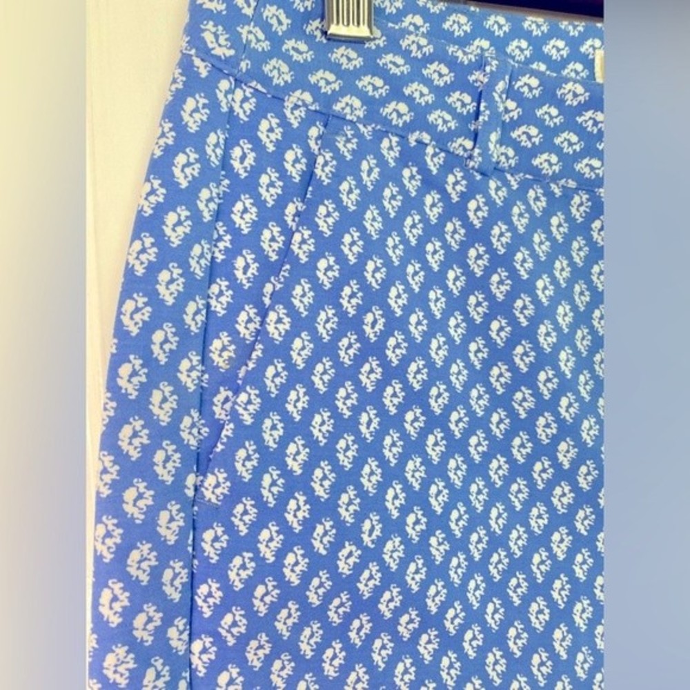 Michael Kors dress ankle pants, blue & white, size 4 - Picture 9 of 10